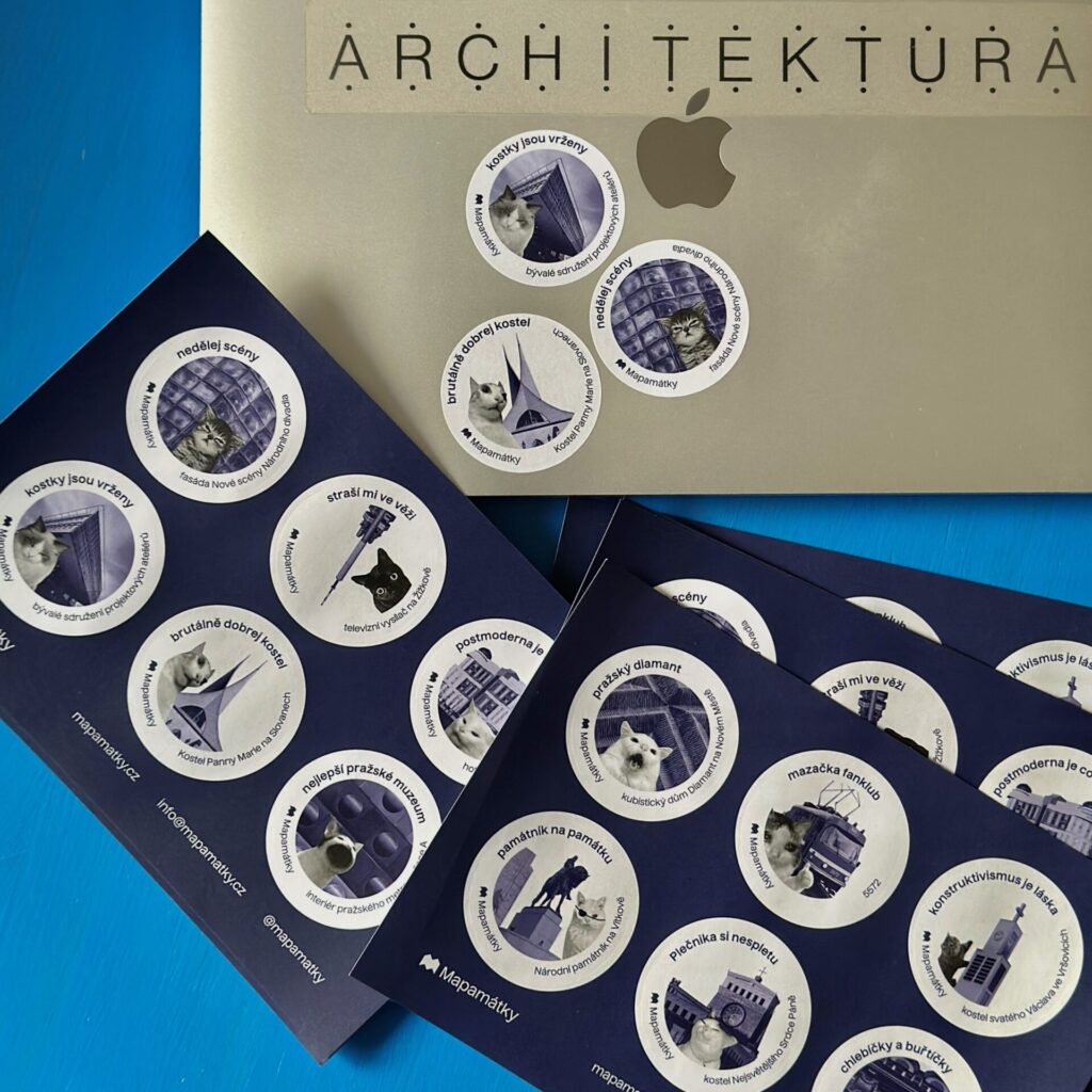 Samolepky stickers funky architecture cats memes