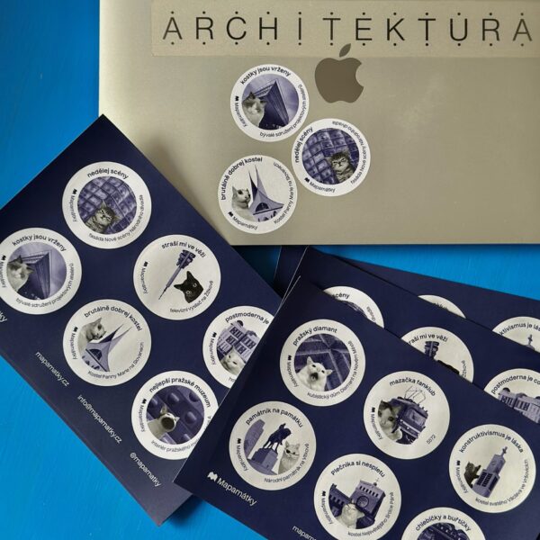 Samolepky stickers funky architecture cats memes